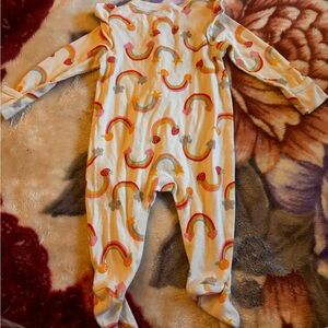 Colorful Rainbow Kids Footie Pajamas